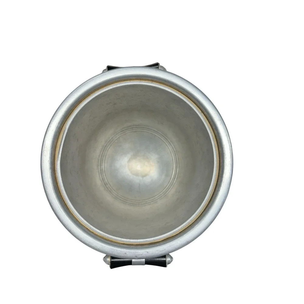 Vintage Mid Century MMM SA Brand‎ Hammered Aluminum Ice Bucket W/Tongs Spain